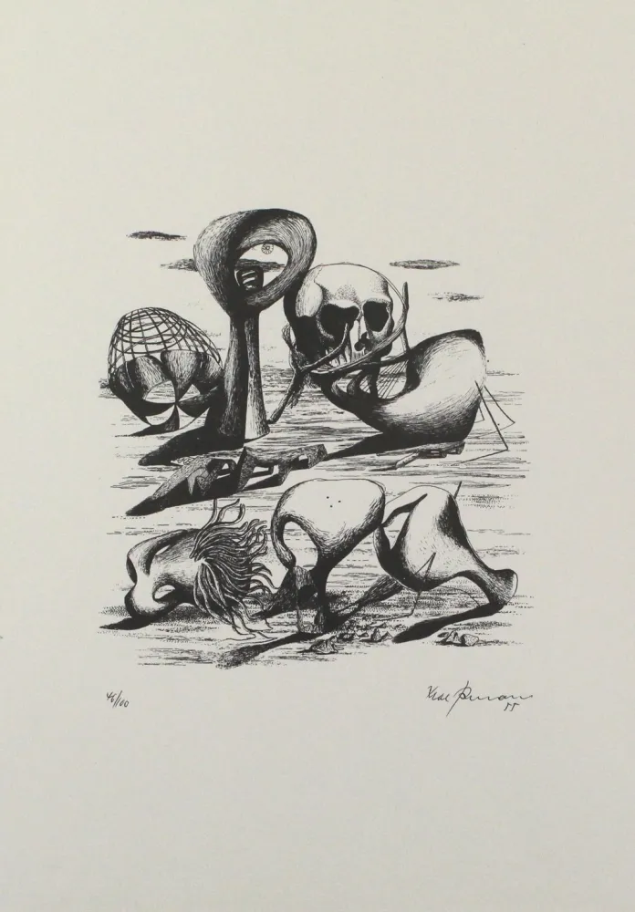 Lithograph Zimmermann - Hundert Jahre später