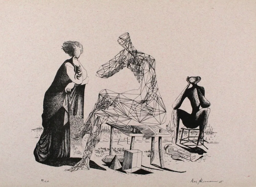 Lithograph Zimmermann - Mittag