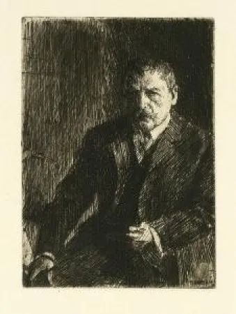 Etching Zorn - Selbstbildnis