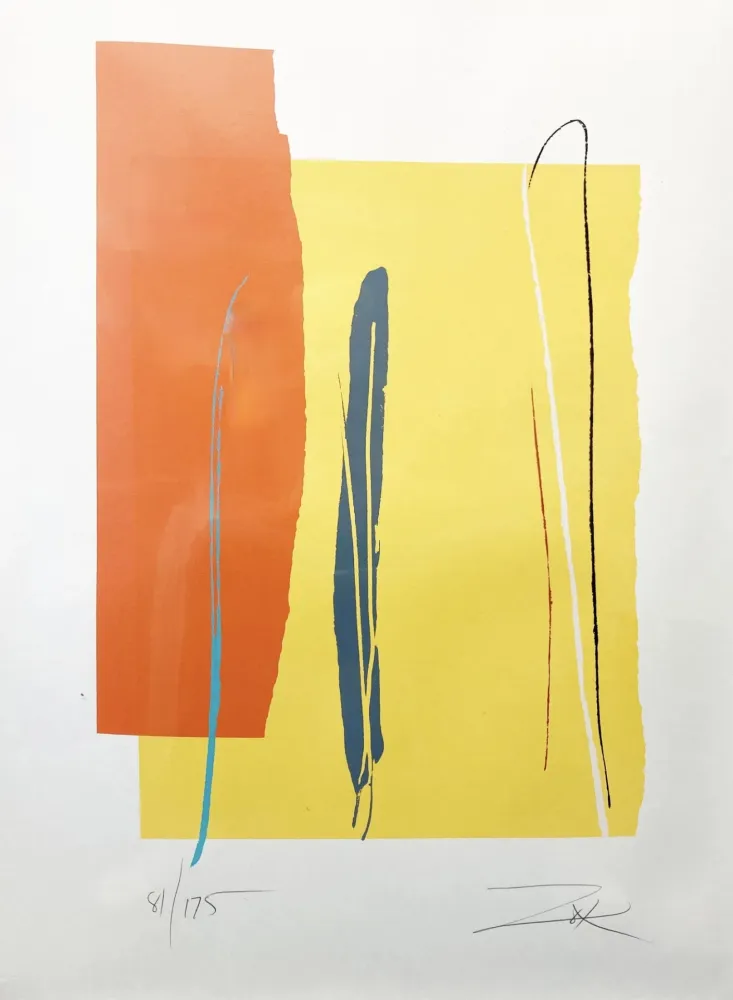 Linocut Zox - Untitled 3 from Niagara Series