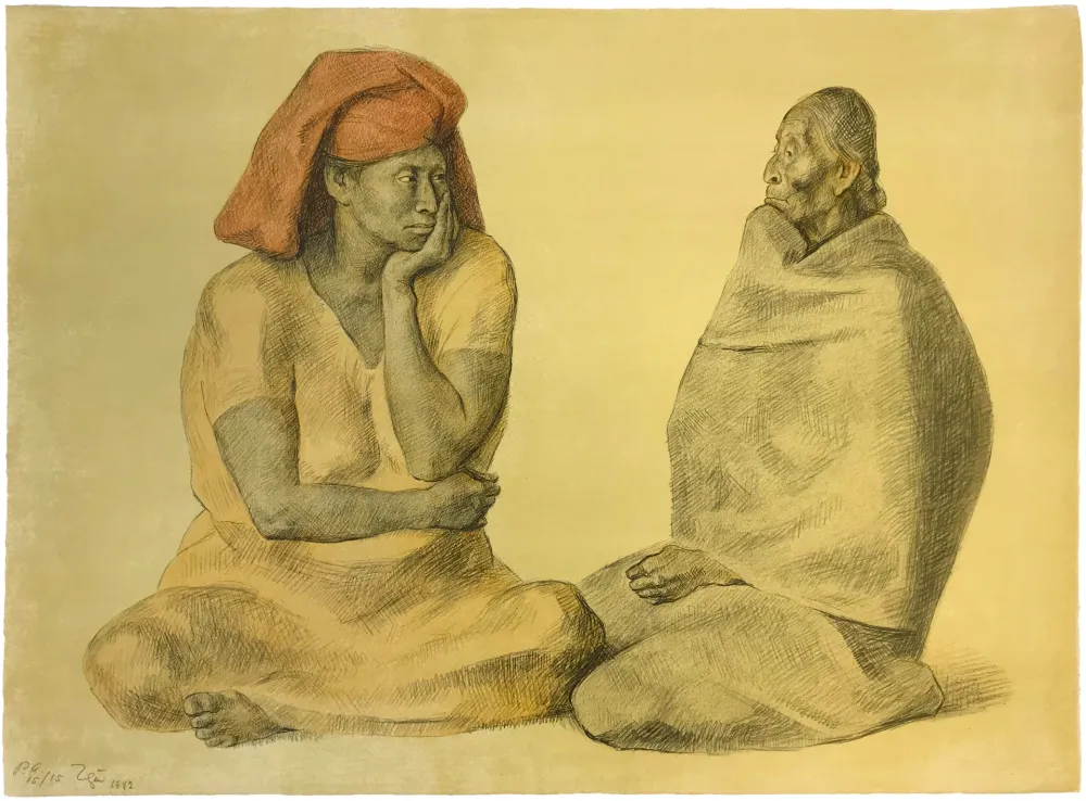 Lithograph Zuniga - EL REBOZO
