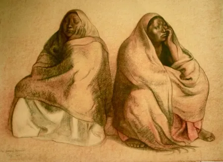 Lithograph Zuniga - Figuras sentadas