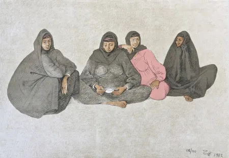 Lithograph Zuniga - Impressions of Egipto (Egypt) plate 9