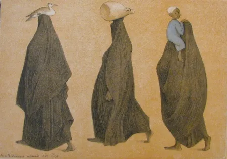 Lithograph Zuniga - Impressions of Egypt Suite, Plate 8