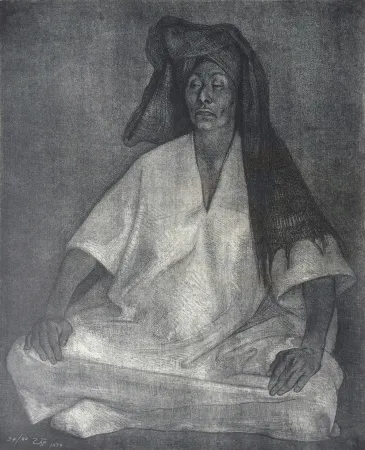 Lithograph Zuniga - Mujer de Oaxaca
