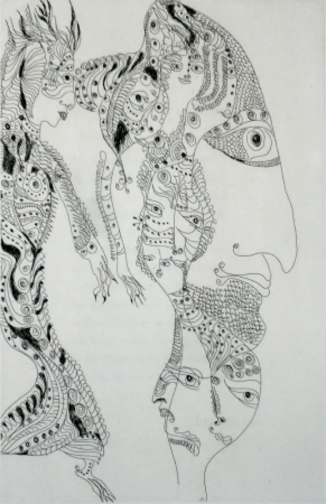 Etching And Aquatint Zurn - Oracles et spectacles