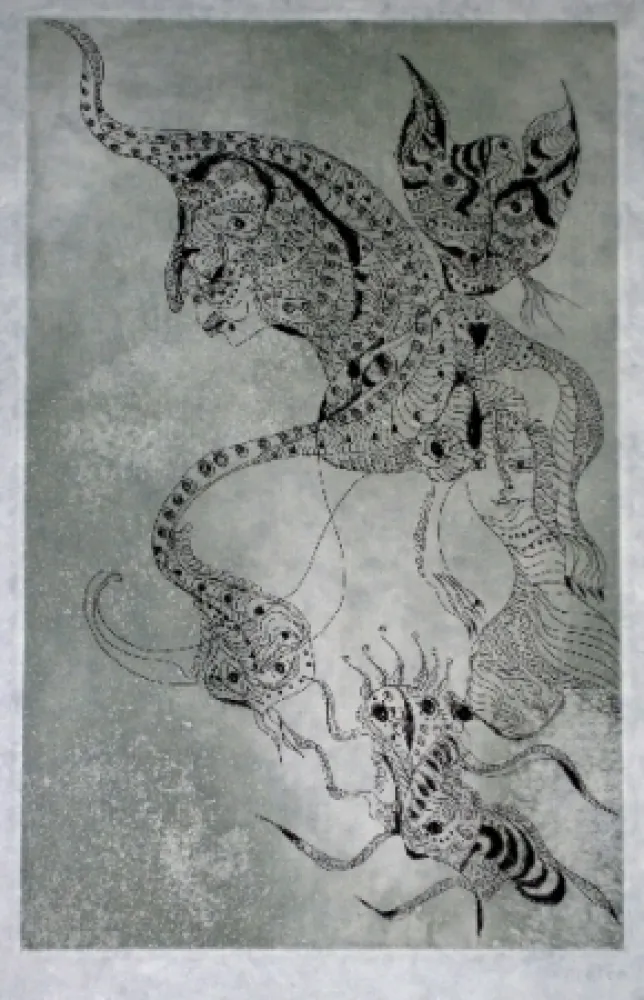 Etching And Aquatint Zurn - Oracles et spectacles (2)