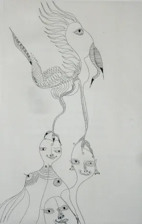 Etching And Aquatint Zurn - Oracles et spectacles 3