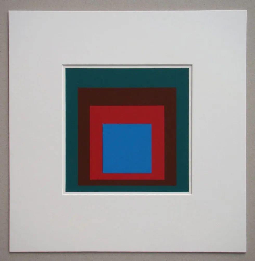 Screenprint Albers - Protected Blue