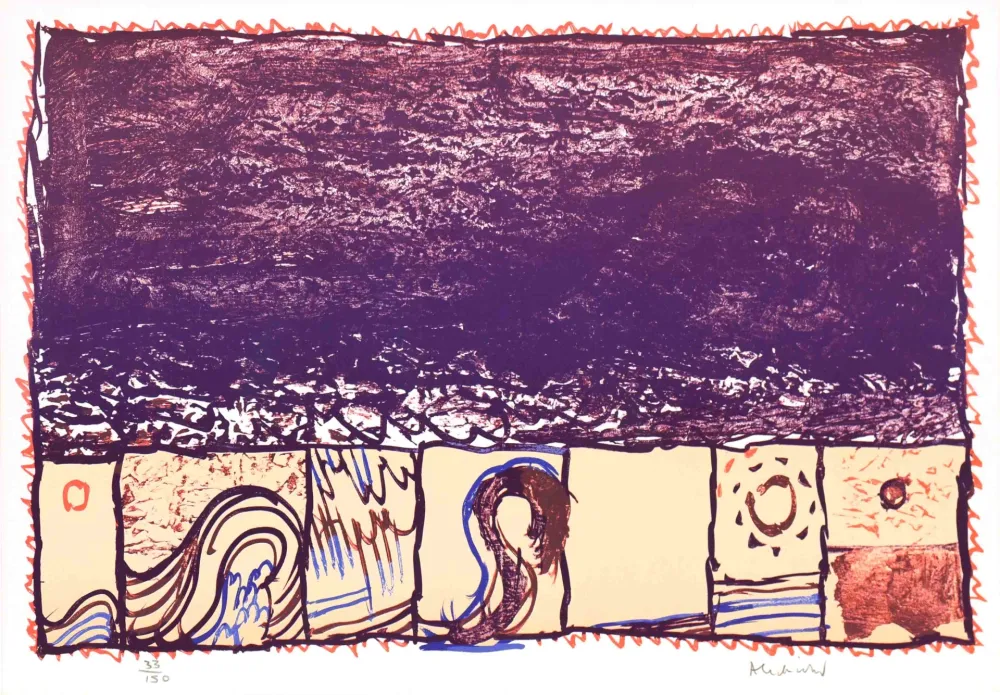 Lithograph Alechinsky - Grain 