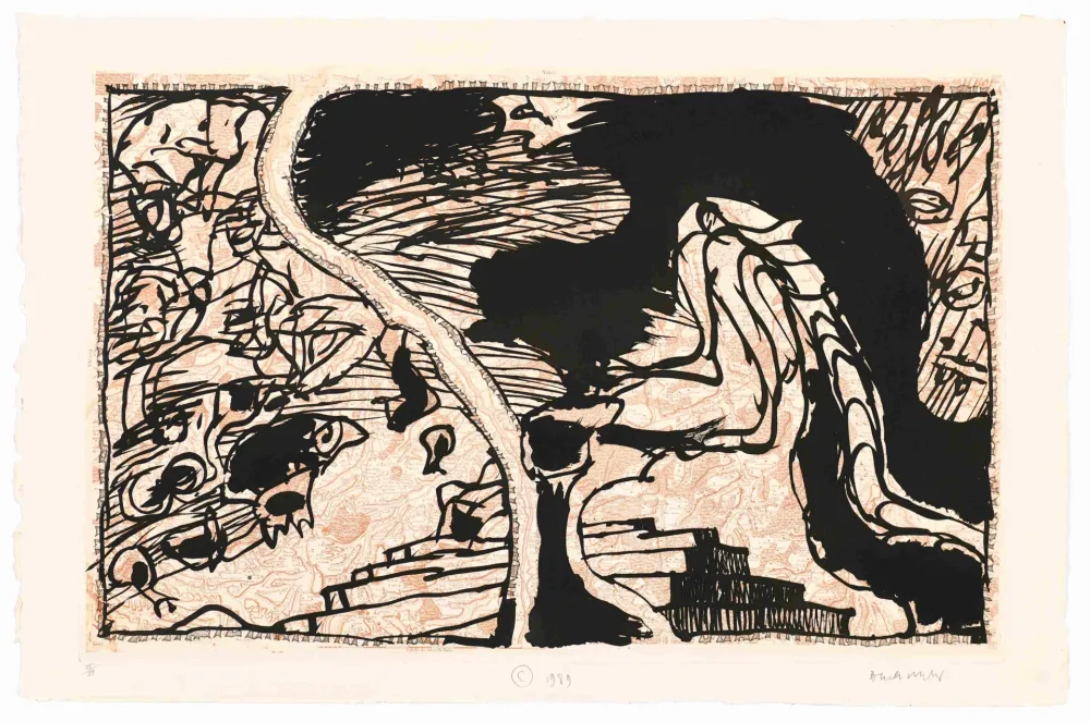 Engraving Alechinsky - La Ligne de Front