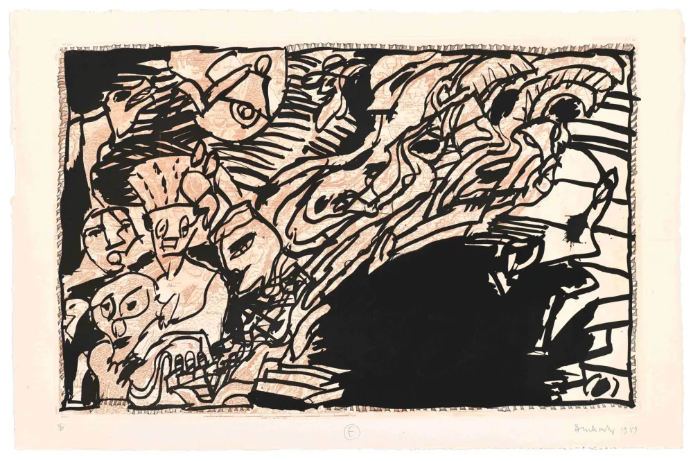 Engraving Alechinsky - La Prise à Revers