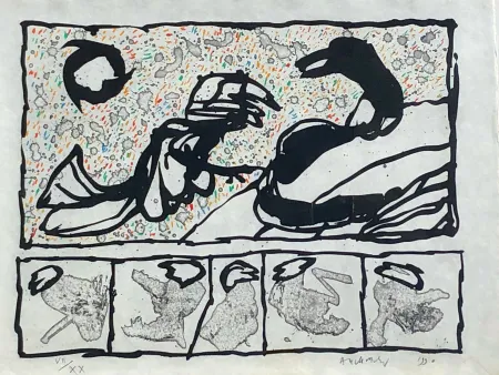 Etching Alechinsky - Untitled