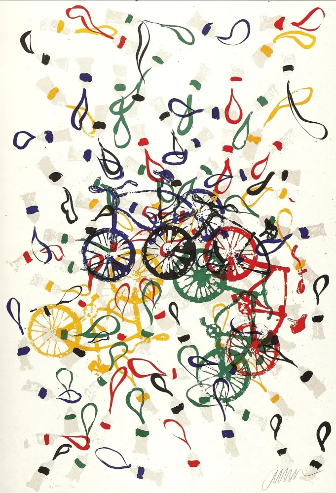 Lithograph Arman - JO BARCELONE