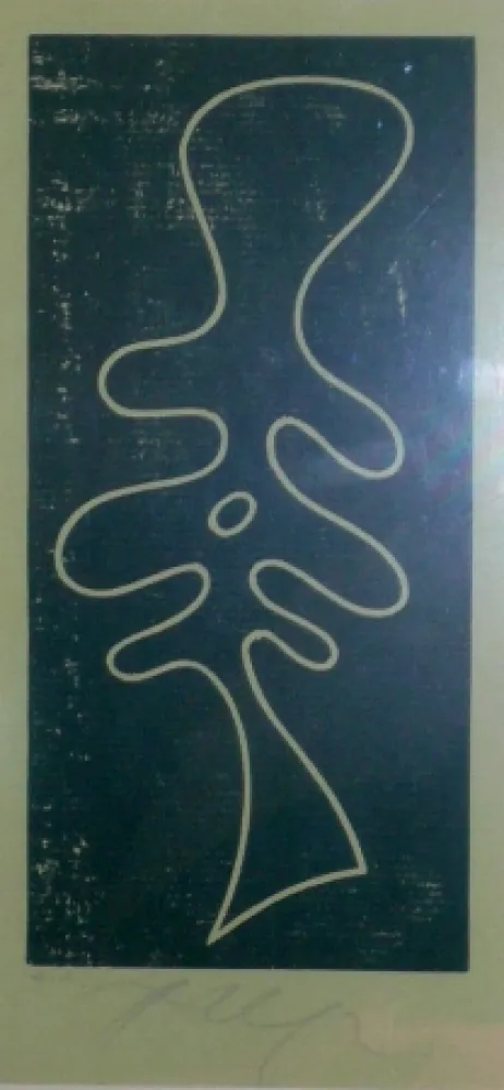 Woodcut Arp - Torse feuille
