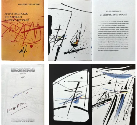 Lithograph Baltazar - P. Delaveau: JULIUS BALTAZAR UN ABSTRAIT A L'ETAT SAUVAGE