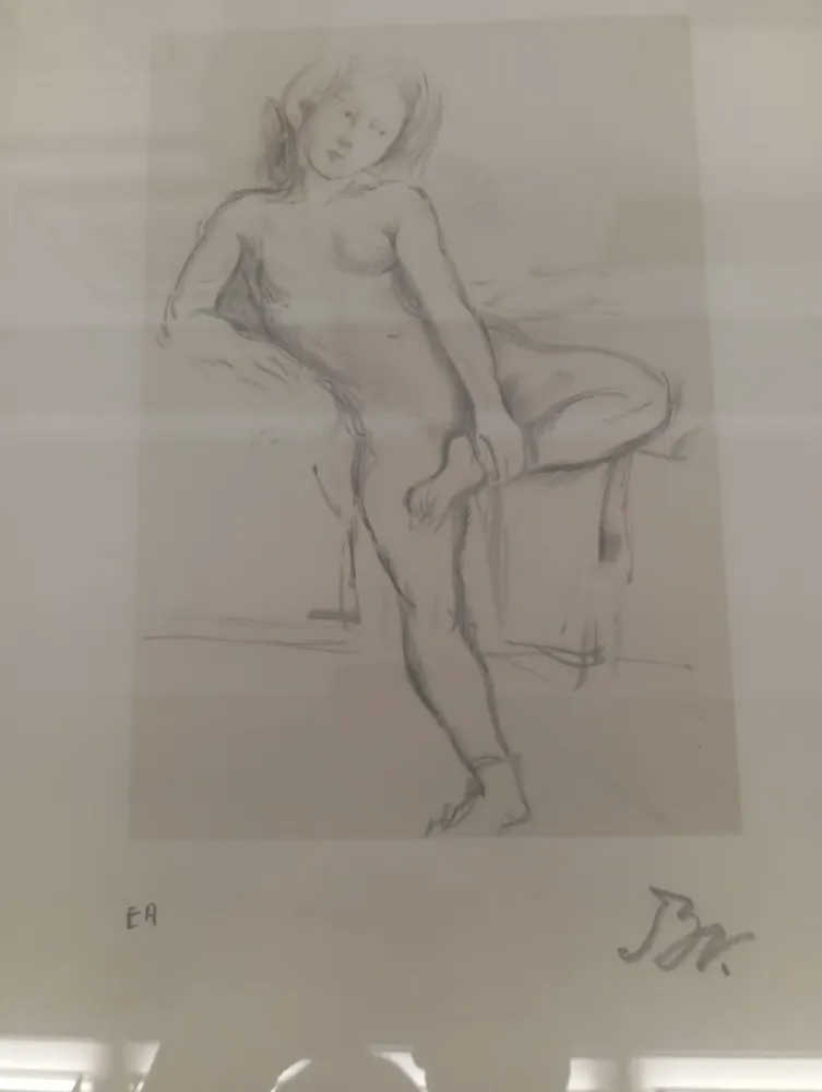 Lithograph Balthus - Desnudo sentado