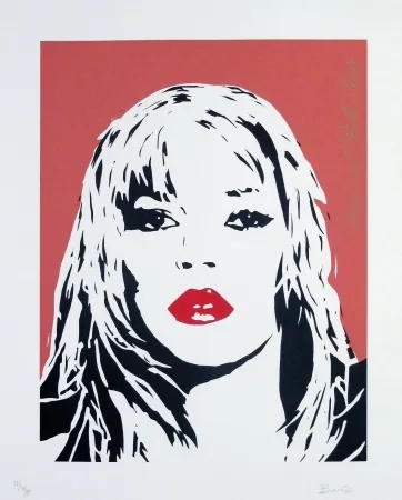 Screenprint Bambi - Kate Moss (Rasberry)