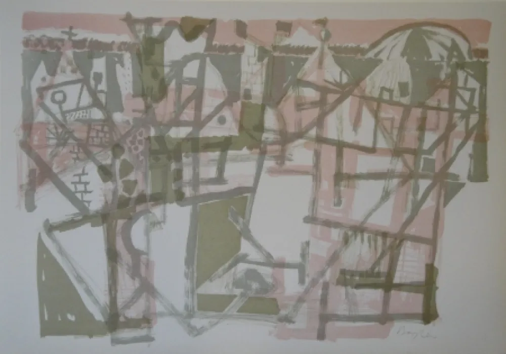 Lithograph Bargheer - Untitled