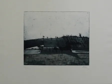 Etching And Aquatint Biederbick - Landschaft / Landscape