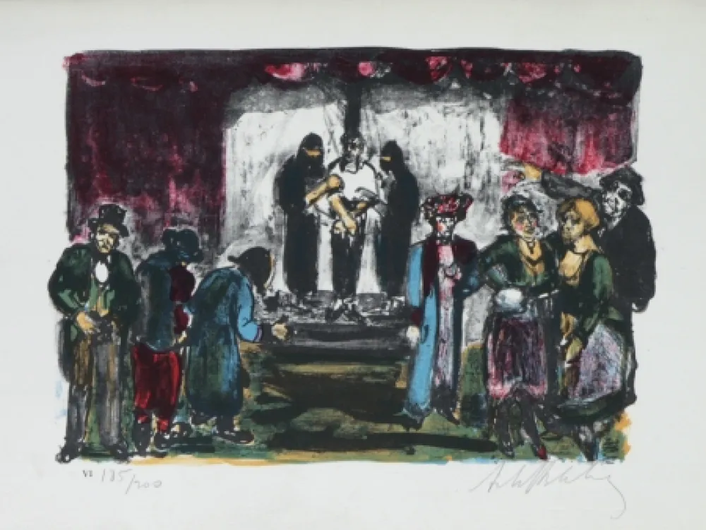 Lithograph Blatas - 	L'opera Des Gueux The Beggers Opera plate no. VI