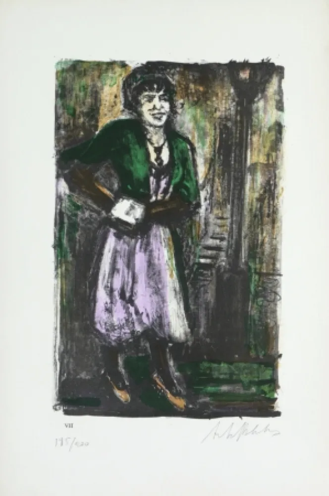 Lithograph Blatas - 	L'opera Des Gueux The Beggers Opera plate VII