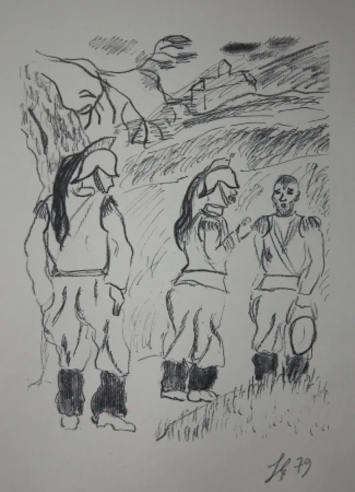 Etching Bonabel - Louis-Ferdinand Céline - Gravure Originale - Voyage au Bout de la Nuit