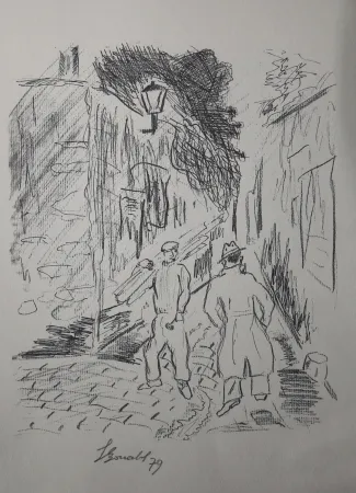 Etching Bonabel - Louis-Ferdinand Céline - Gravure Originale - Voyage au Bout de la Nuit