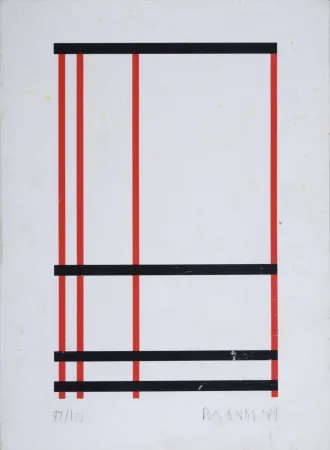 Screenprint Brandt - Composition abstraite #4 