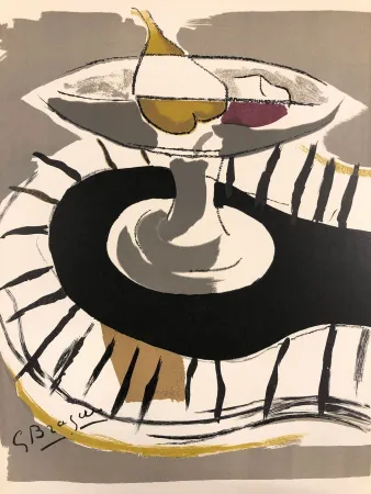Lithograph Braque - Compotier