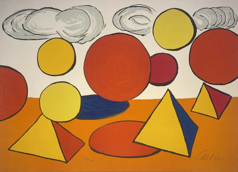 Lithograph Calder - Le Piège / The Trap from La Memoire Elementaire