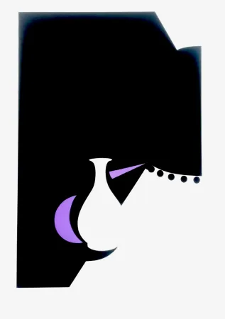 Screenprint Caulfield - Lung ch'uan ware and black lamp