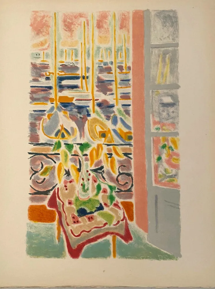 Lithograph Cavailles - Fenêtre ouverte