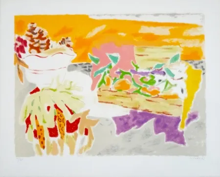 Lithograph Cavailles - Pomme de pin