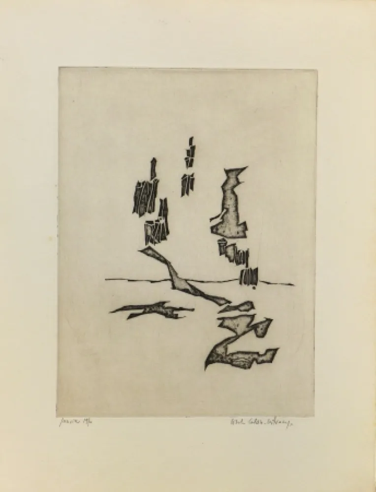 Etching Celan Lestrange - Sans titre 