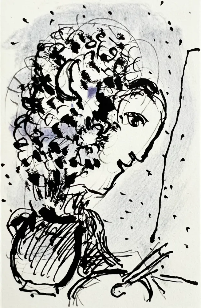 Lithograph Chagall - Invitation for an Exhibition