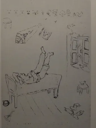 Engraving Chagall - Les sept Peches Capitaux: La Paresse 1