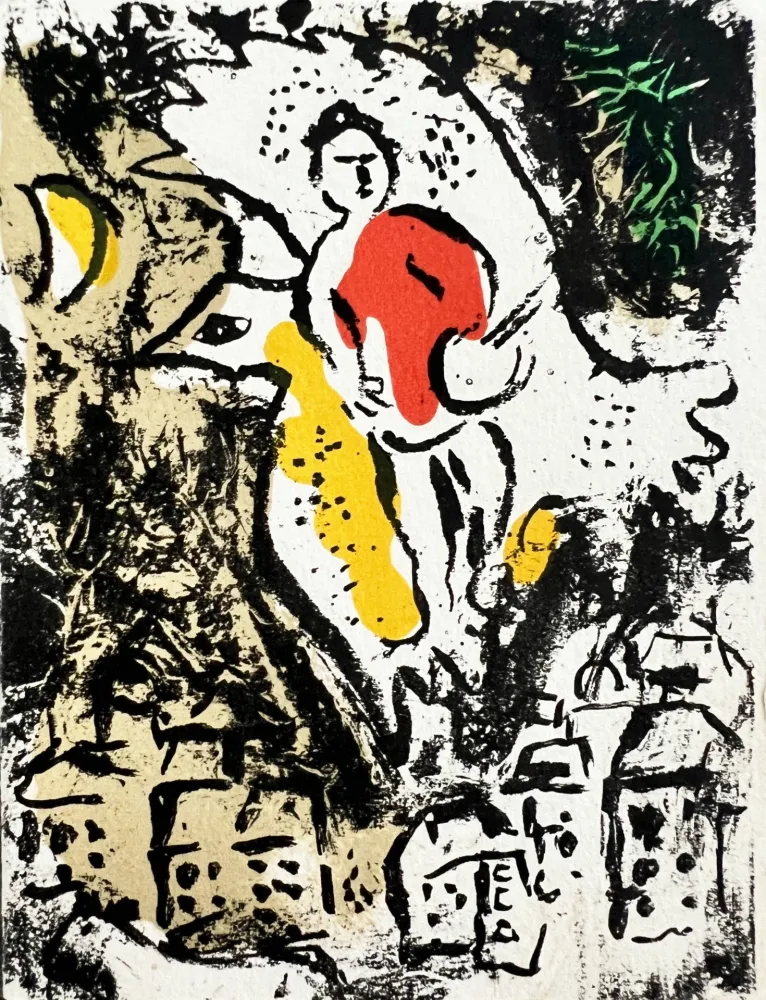 Lithograph Chagall - New Year's Card