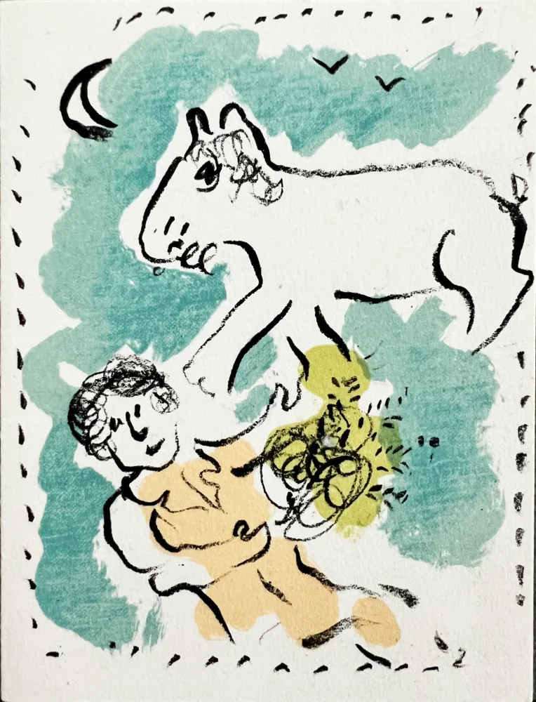 Lithograph Chagall - New Year's Card