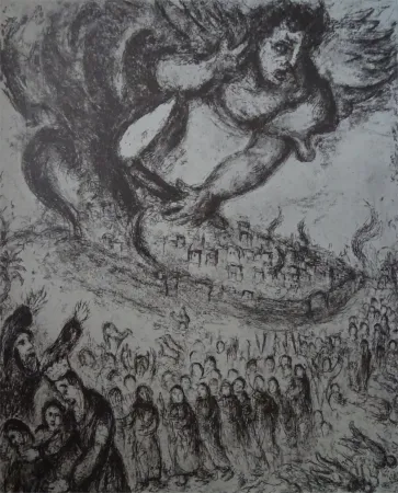 Engraving Chagall - Prise de Jerusalem