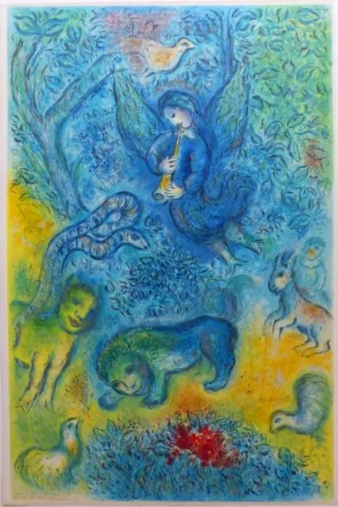 Lithograph Chagall - The Magic Flute
