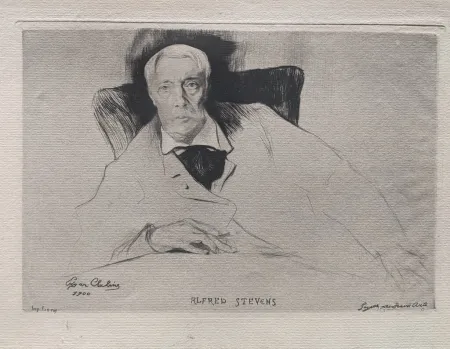 Drypoint Chahine - Alfred Stevens