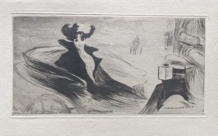 Drypoint Chahine - La Promenade