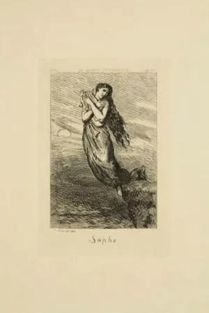 Etching Chassériau - Sapho