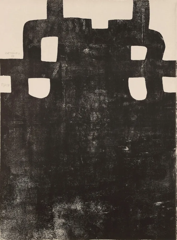 Lithograph Chillida - Gurutze Gorria III