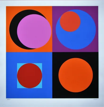 Screenprint Claisse - Composition géométrique