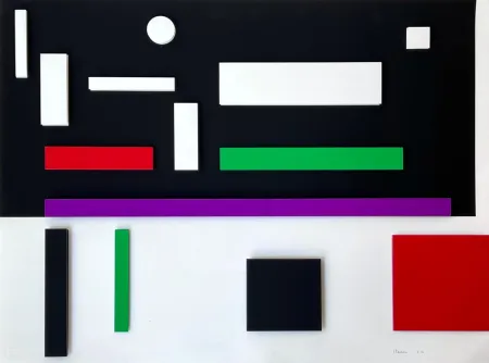 Screenprint Claisse - Composition géométrique 