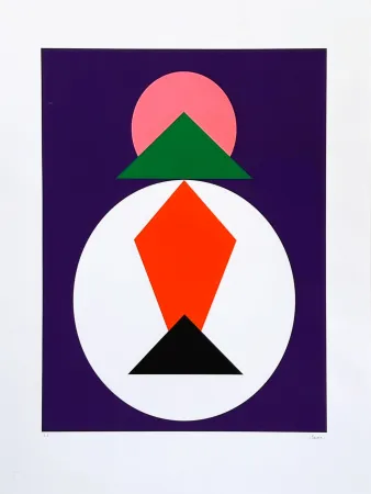 Screenprint Claisse - Composition géométrique 