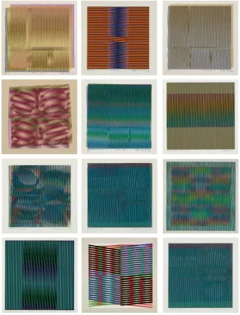 Screenprint Cruz-Diez - Grupo de 15 Serigrafías sobre papel 