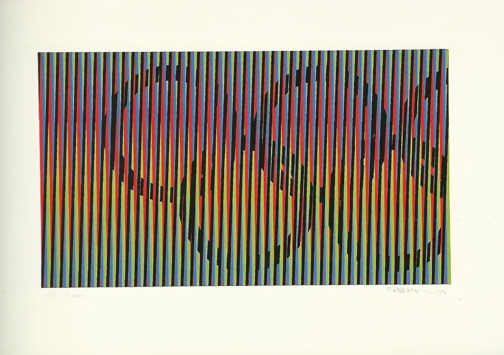 Lithograph Cruz-Diez - JO BARCELONA